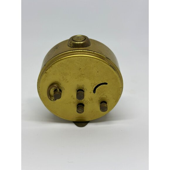VTG Landau Brass Alarm Clock – Glow-in-the-Dark Hands & Numbers – Not Working - Picture 6 of 8